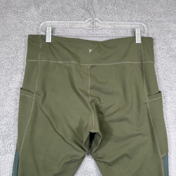 Old Navy Olive Green Leggings Plus Size 1X Workout Gym - Picture 4 of 12